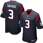 Nike Men & Women & Youth Texans #3 Savage Navy Team Color Game Jersey,baseball caps,new era cap wholesale,wholesale hats